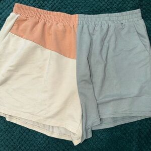 SHEIN Two-Toned Colored Shorts